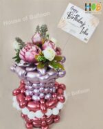 Cake Balon Birthday Flower Bunga