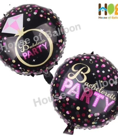 Balon Foil Bulat Bridal Shower Bachelorette Party Bachelor Bride