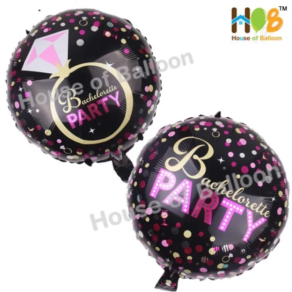 Balon Foil Bulat Bridal Shower Bachelorette Party Bachelor Bride