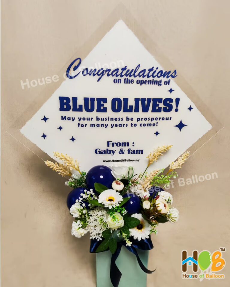 Papan Ucapan Papan Bunga Flower Box Acrylic