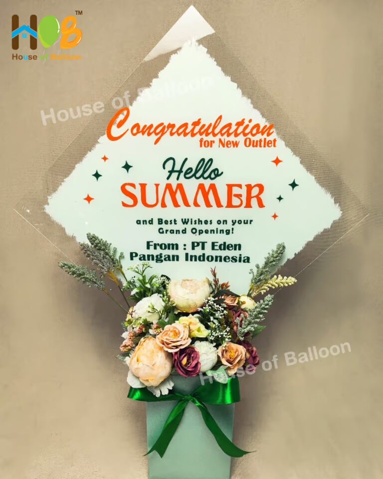 Papan Ucapan Papan Bunga Flower Box Acrylic