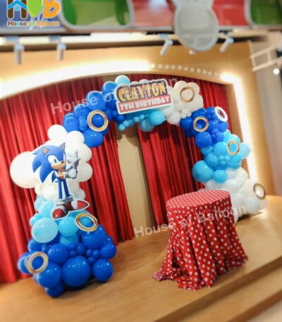 Gate Balon Sonic Hedgehog Dekorasi ulang tahun