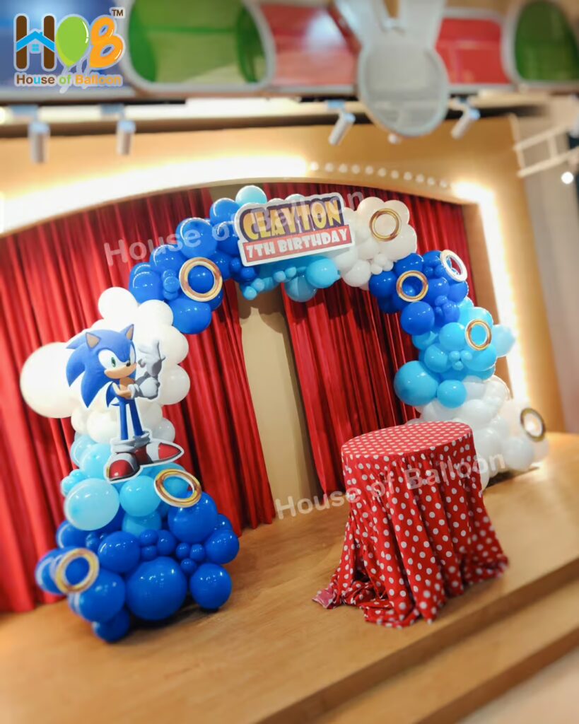 Gate Balon Sonic Hedgehog Dekorasi ulang tahun