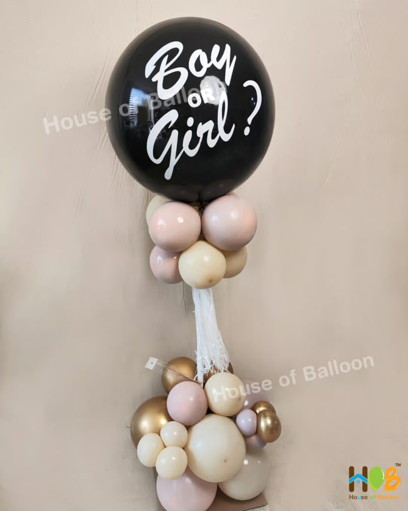 Baby Gender Reveal Exploding Balon Tiang