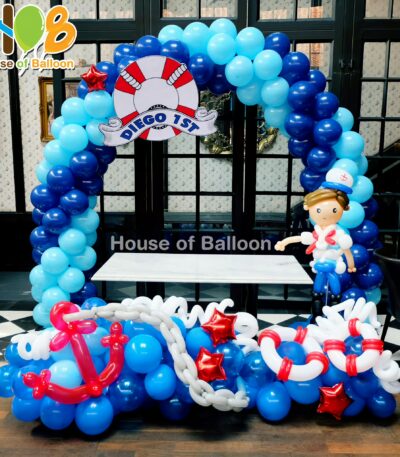 Dekorasi Gate Balon Stage Karakter Tematik Balon Sailor Pelaut