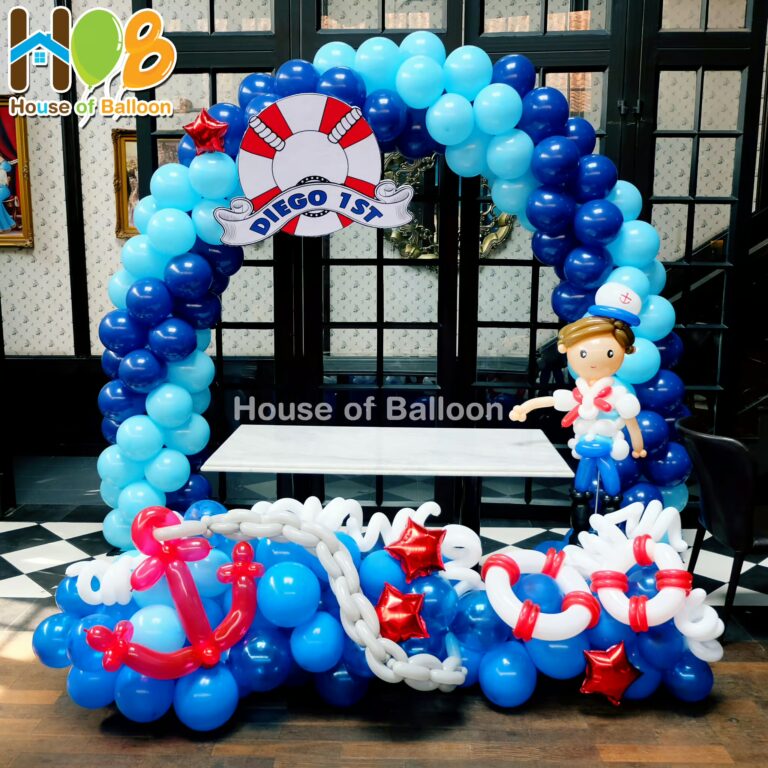 Dekorasi Gate Balon Stage Karakter Tematik Balon Sailor Pelaut