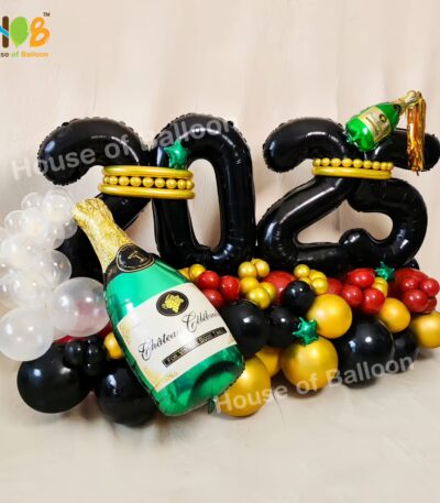 Balon New Year Champagne Tahun Baru