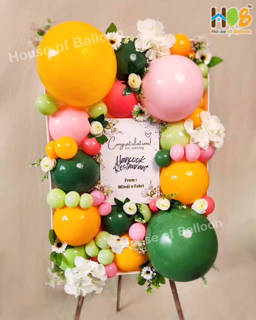 Papan Ucapan Stand Marquee Balon