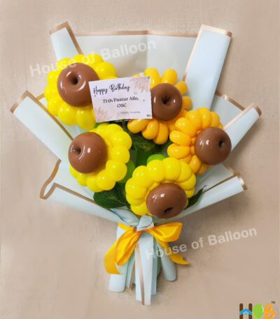 Bunga Sunflower Buket Balon Bunga