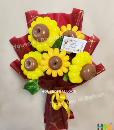 Bunga Sunflower Buket Balon Bunga