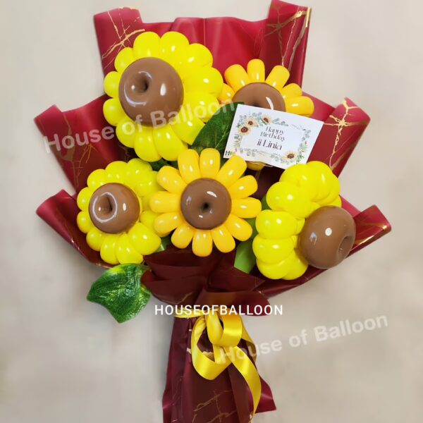 Bunga Sunflower Buket Balon Bunga