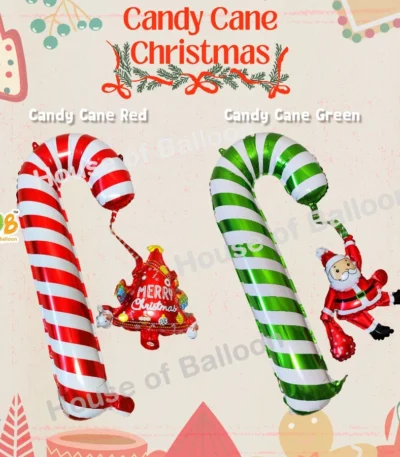 Balon foil candy christmas