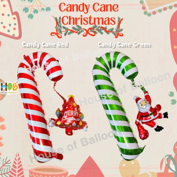 Balon foil candy christmas