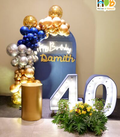 Dekorasi Balon Backdrop LED Light Balon Ulang Tahun Bandung