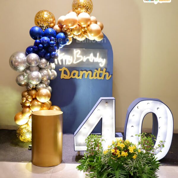 Dekorasi Balon Backdrop LED Light Balon Ulang Tahun Bandung