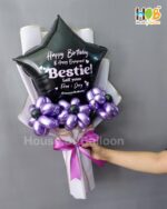 Foil Text Buket Balon Bunga Flower Bouquet