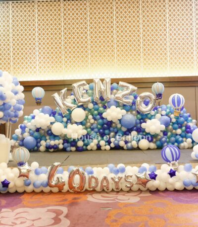 Stage Dekorasi Balon Wall Baby Man Yue 40 hari