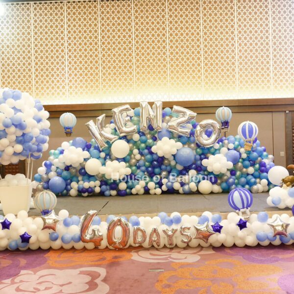 Stage Dekorasi Balon Wall Baby Man Yue 40 hari