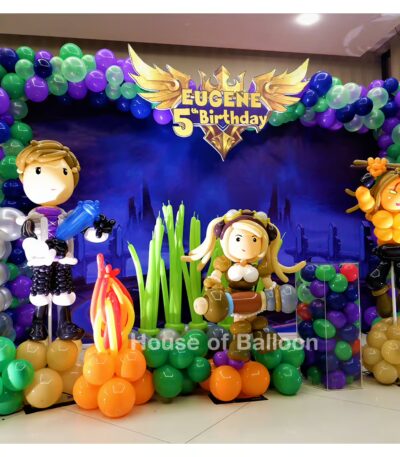 Stage Dekorasi Backdrop Print Tematik Karakter Mobile Legend