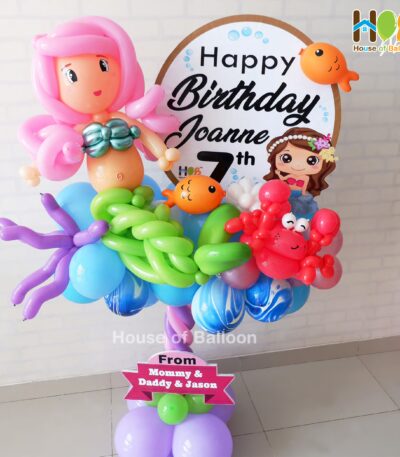 Parcel Karakter Balon Mermaid Ucapan Congratulation