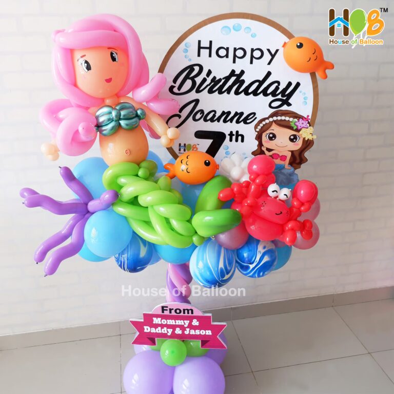 Parcel Karakter Balon Mermaid Ucapan Congratulation