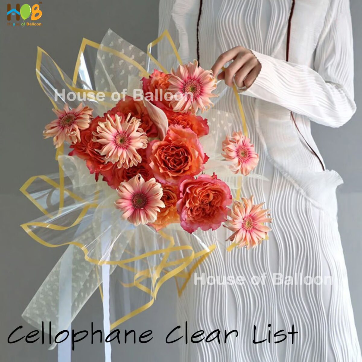 Flower Wrapping Cellophane Paper Clear - Kertas Bouquet Buket Bunga Transparant