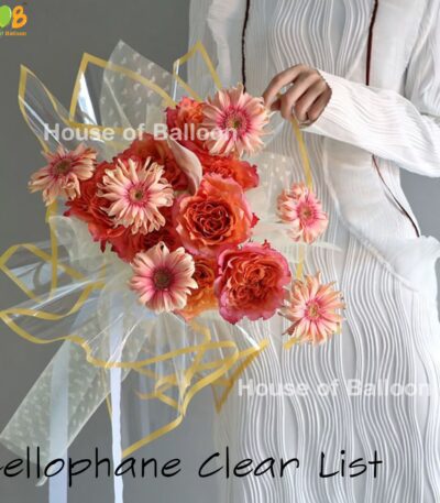 Flower Wrapping Cellophane Paper Clear - Kertas Bouquet Buket Bunga Transparant