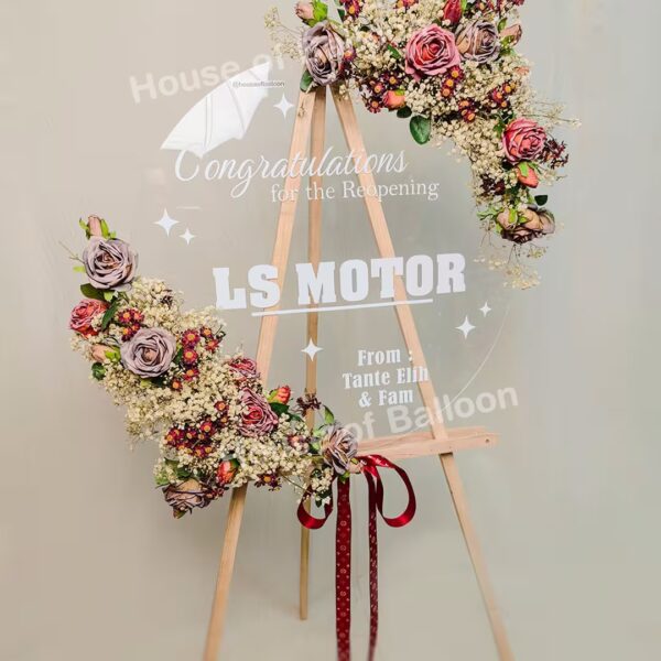 Preserved Babybreath - Papan Ucapan Bunga Acrylic - Bandung