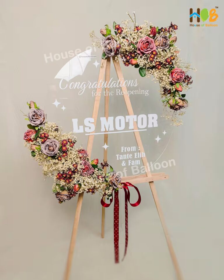 Preserved Babybreath - Papan Ucapan Bunga Acrylic - Bandung