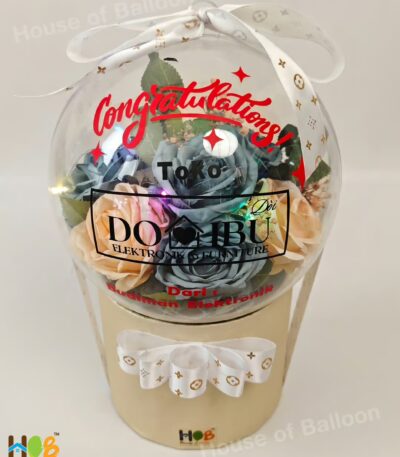 Parcel Balon Ucapan Flower Acrylic Ball Bola Akrilik