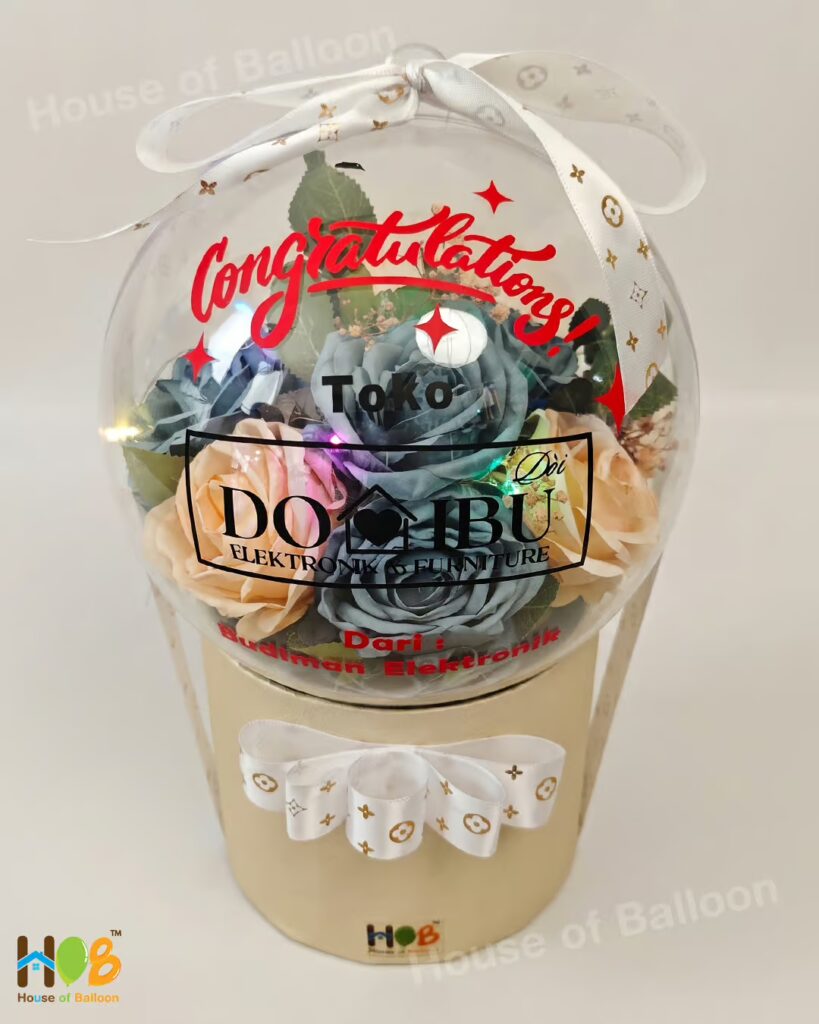 Parcel Balon Ucapan Flower Acrylic Ball Bola Akrilik