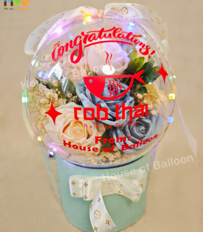 Parcel Balon Ucapan Flower Acrylic Ball Bola Akrilik