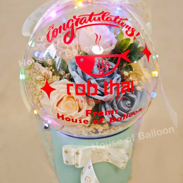 Parcel Balon Ucapan Flower Acrylic Ball Bola Akrilik