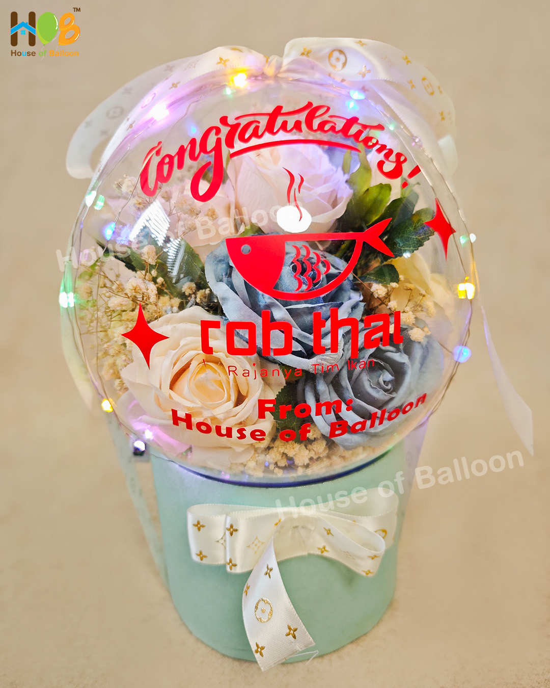 Parcel Balon Ucapan Flower Acrylic Ball Bola Akrilik Parcel Balon Ucapan Flower Acrylic Ball Bola Akrilik