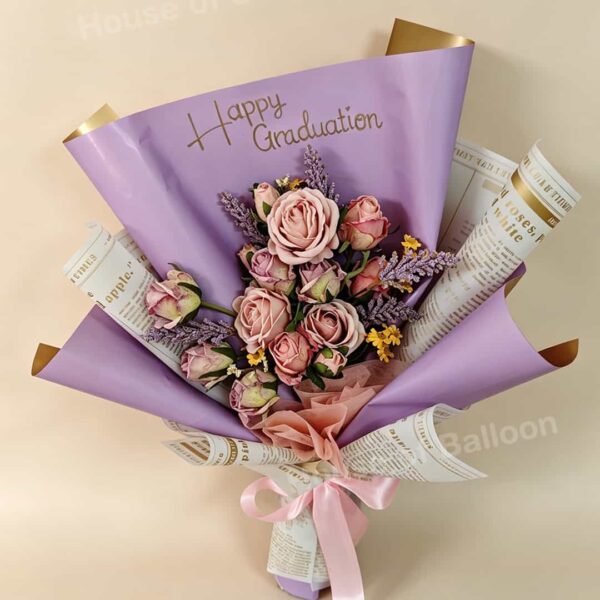 Buket Bunga Graduation Rose Mawar Rose Gala