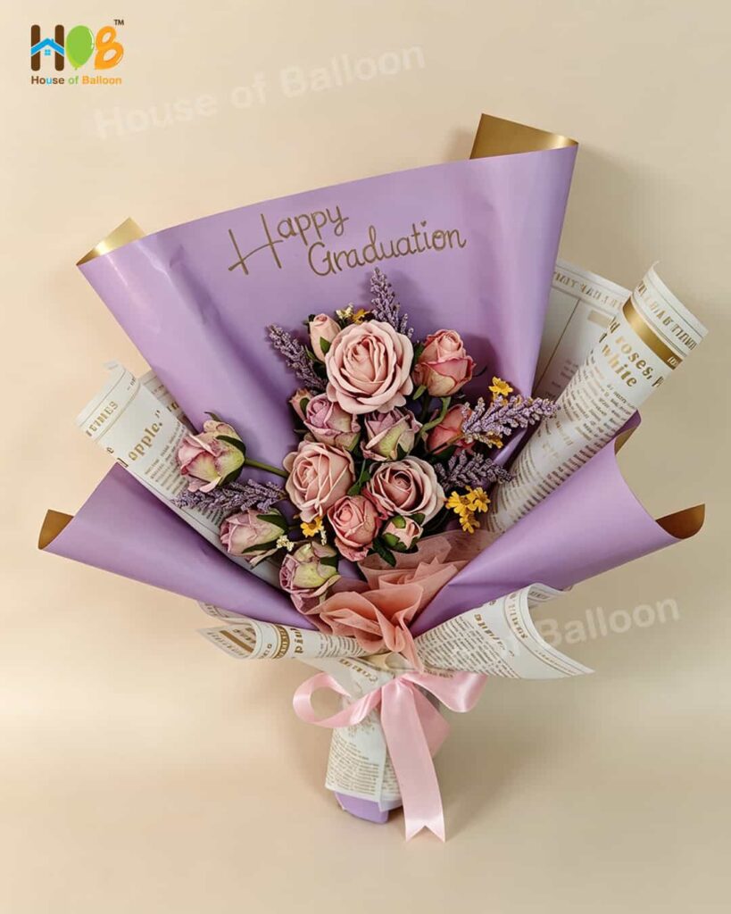 Buket Bunga Graduation Rose Mawar Rose Gala