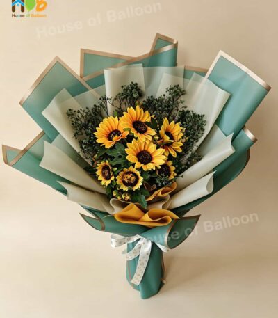 Buket Bunga Graduation Matahari Sunflower