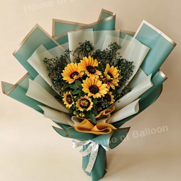 Buket Bunga Graduation Matahari Sunflower