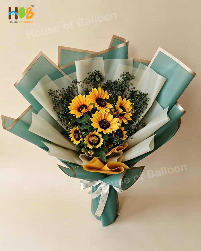 Buket Bunga Graduation Matahari Sunflower