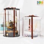 Cake Box Bulat Atap Solid Diameter 22cm dan 26cm Kotak Kue Mika Bundar Transparant Bentuk Tabung - Image 3