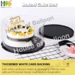 Cake Box Bulat Atap Solid Diameter 22cm dan 26cm Kotak Kue Mika Bundar Transparant Bentuk Tabung - Image 4