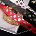 Pita Satin Motif Gold Emas Import - Gold Stamp Foil Print Ribbon - Pita Buket - Pita Gift - Image 2