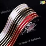Pita Satin Motif Gold Emas Import - Gold Stamp Foil Print Ribbon - Pita Buket - Pita Gift - Image 5