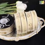 Pita Satin Chiffon Tulisan Emas Import - Gold Foil Print Ribbon - Pita Buket - Pita Gift - Image 4