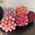 Single Vintage Rose - Bunga Mawar Artificial Warna Rustic Gradasi - Realistik Natural Touch 1 Pcs - Image 2