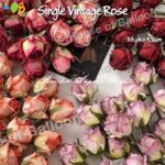 Single Vintage Rose - Bunga Mawar Artificial Warna Rustic Gradasi - Realistik Natural Touch 1 Pcs - Image 4