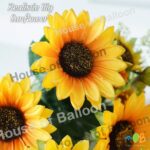 Bunga Matahari 16 Bunga - Kelopak Besar 10 cm - Realistic Artificial Sunflower - Warna Gradasi - Image 2
