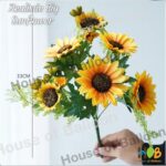Bunga Matahari 16 Bunga - Kelopak Besar 10 cm - Realistic Artificial Sunflower - Warna Gradasi - Image 4